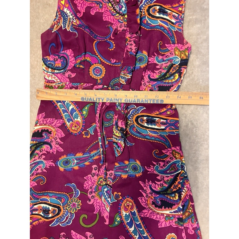 VNTG Liberty House Hawaii Paisley Boho Floral Psychedelic Floral Dress 70 XS S - Picture 7 of 9